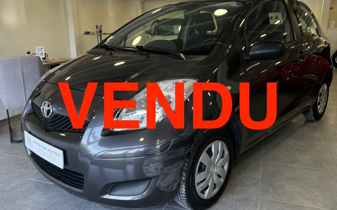 TOYOTA YARIS 1,0L VVTI – 69CH – 3 PORTES  – PACK CLIM